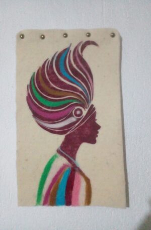 Keçe tablo-Afrika kadını portresi