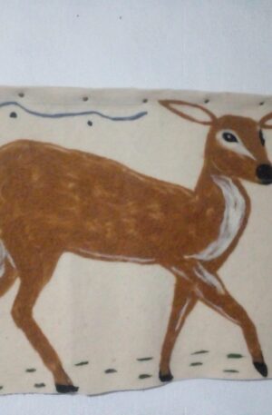 Ceylan resimli keçe duvar halısı